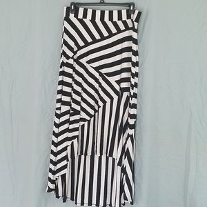 High Low Striped Skirt